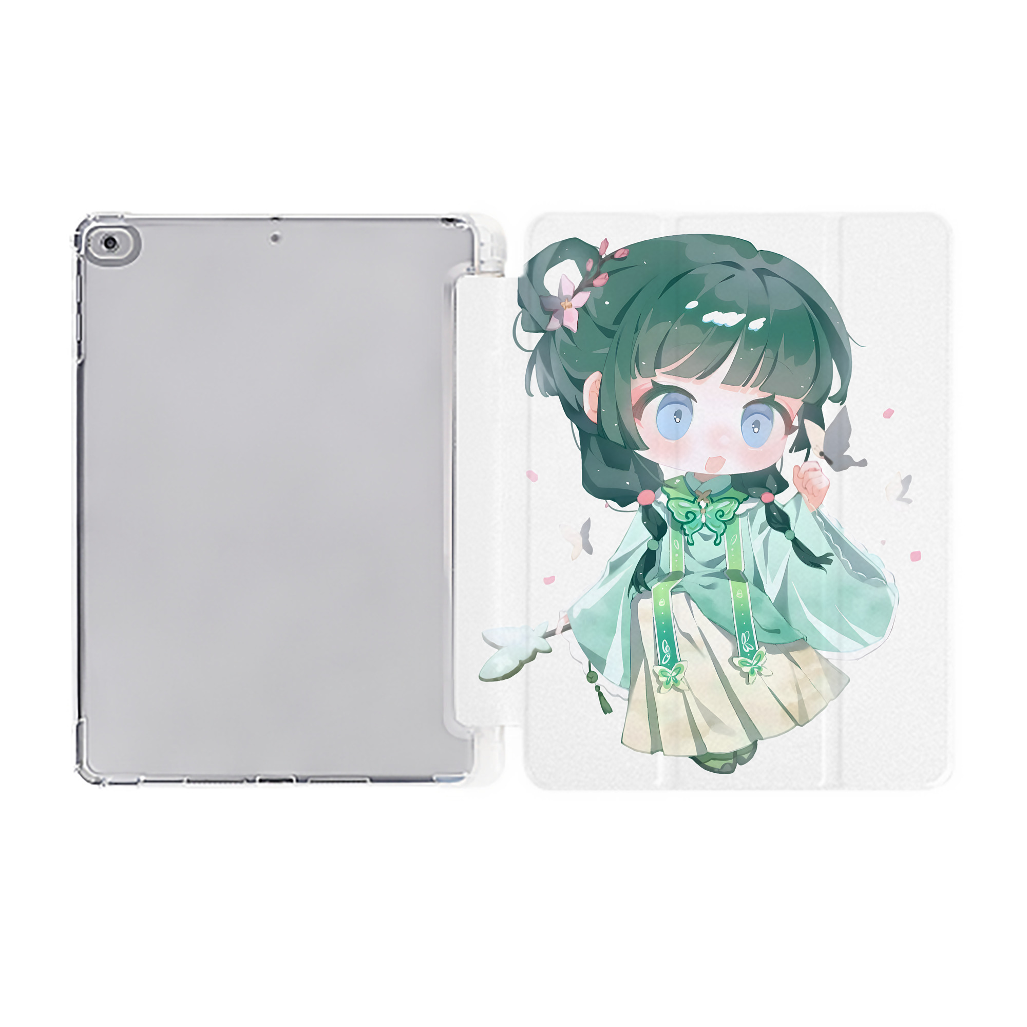 （画像用） 薬屋のひとりごと The Apothecary Diaries IPad ケース ペン収納付き 三つ折りスタンド PUレザー×シリコン 対応機種9.5/10.5/10.9インチ